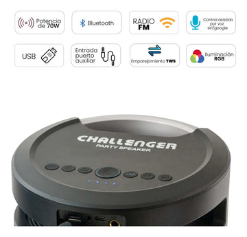 Parlante Inalámbrico Challenger - Ref. Sc70 360