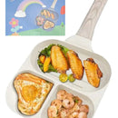 Sartén Para Huevos Fritos Forma De Corazón 3 Puestos Niños Beige