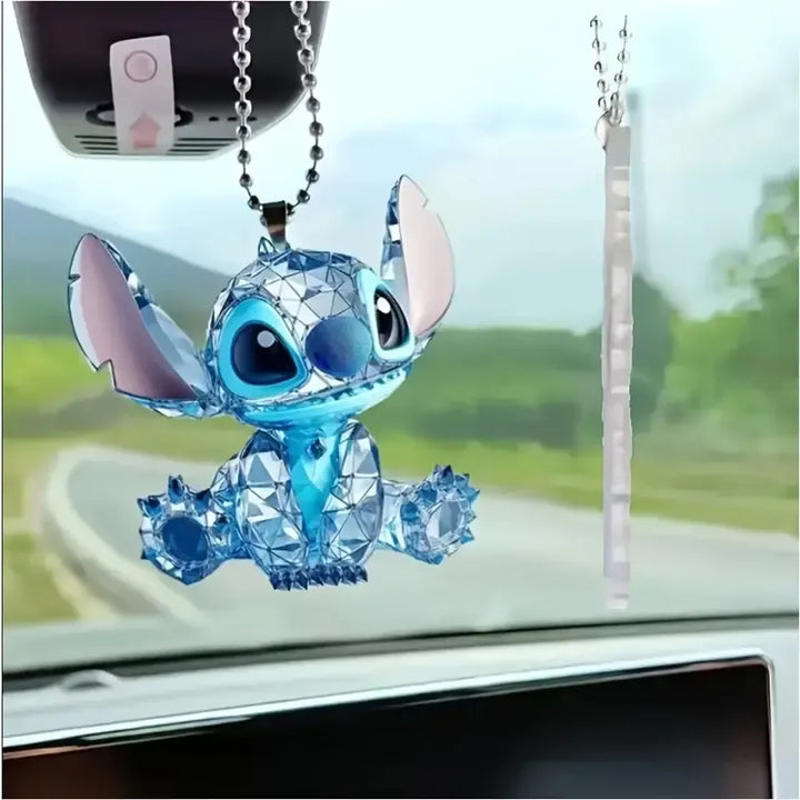 Llavero Stitch Lilo Acrílico Detalle Amistad Detalle Regalo Azul