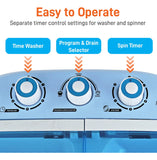 Lavadora Portátil 2 En 1 Y Secadora Carga Superior Eficiente