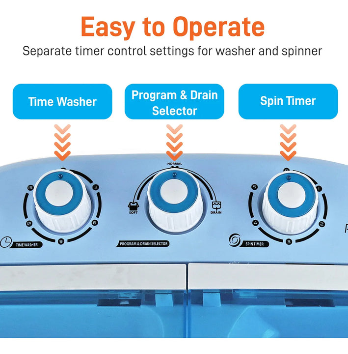 Lavadora Portátil 2 En 1 Y Secadora Carga Superior Eficiente