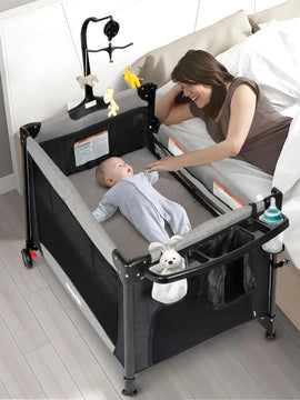 Biusikan Cuna Para Bebe, Empacar Y Jugar Con Moises, Cama De
