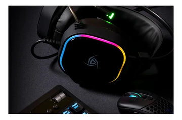 Diadema Gamer Vsg Gemini Rgb 50mm Cable 2.1m Plug 3.5mm Negro