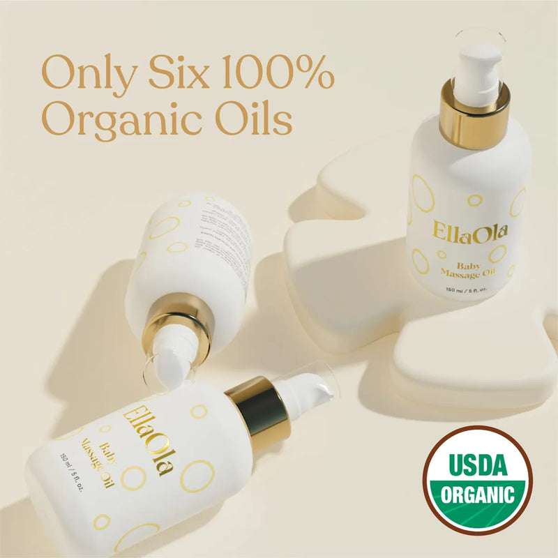 Ellaola Aceite De Masaje Orgánico Hidratante Para Bebés, .