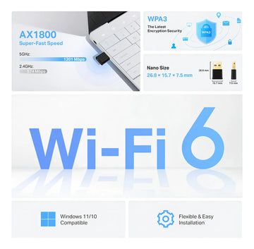 Adaptador Usb Tp-link Tx20u Nano Inalámbrico Ax1800 Wifi