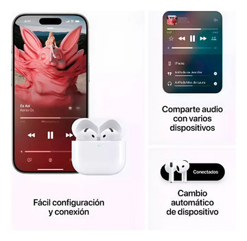 Audífonos Bluetooth 4 Gen Compatible Con Android Y Iphone Blanco
