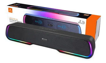 Bocina Bluetooth Altavoz Speaker Rgb Para Interior Y Fiesta Color Negro