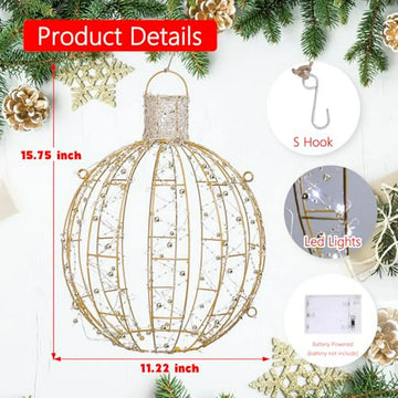 Luces Navideñas Plegables Para Exterior Con 70 Luces Led - D