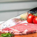 Cuchillo Chef Profesional Con Patron De Damasco Yehok Cocina Negro