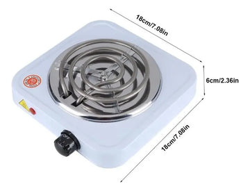 Estufa Eléctrica Portátil Cocina Sobre Mesa Un Puesto Blanco