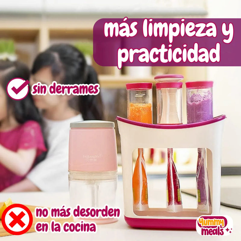 Dispensador De Alimentos Bebe Compota Papilla Squeeze Bolsas
