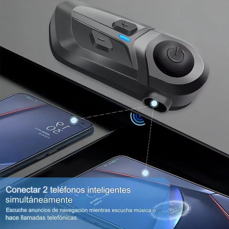 Auriculares Inalámbricos L1 Para Casco De Moto Bluetooth 5.3