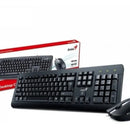 Combo Teclado Y Mouse Genius Usb Español Letra Ñ Alambrico Negro Negro