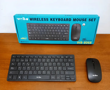 Kit de teclado y ratón Wb8068 con transmisión inalámbrica de hasta 10 m