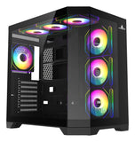 Chasis Iceberg Crystal Edge Negro X7 Fan Argb Maxi Infinity