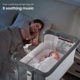 Moisés Mecedor Eléctrico 3 En 1 Ajustable Para Bebé Gris