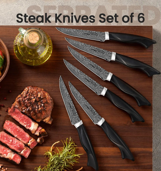 Juego De Cuchillos De Cocina 15 Piezas Acero Inoxidable Plateado