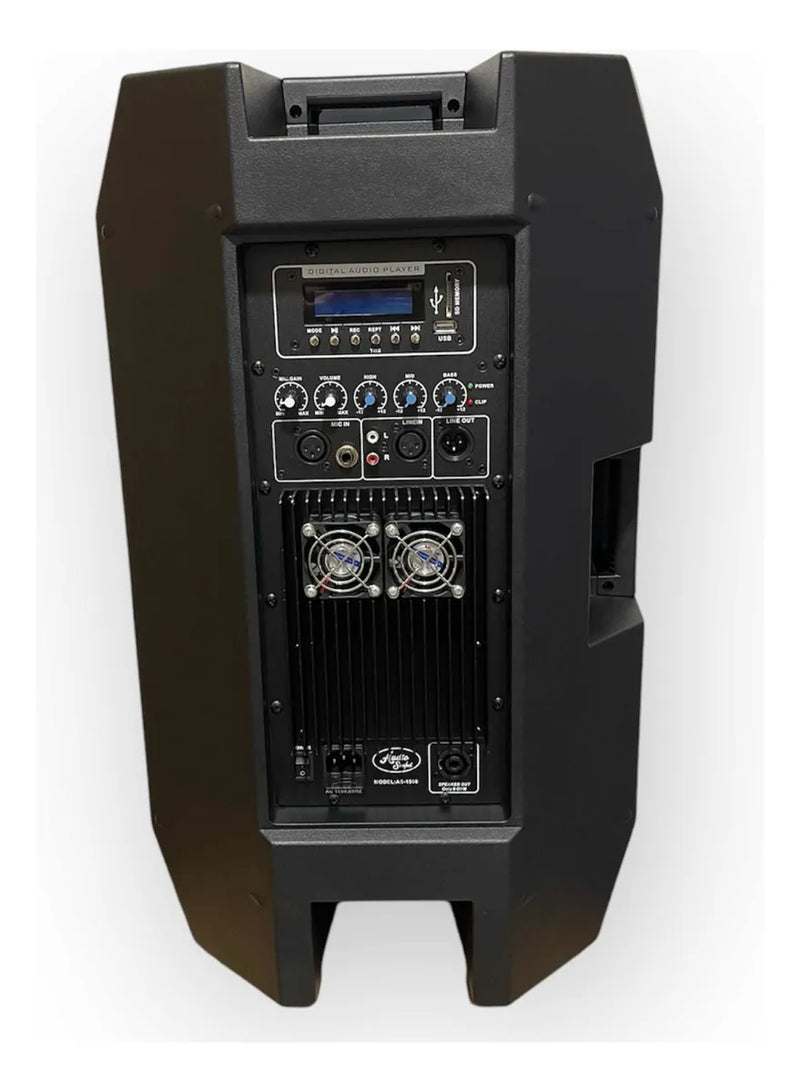 Parlante Activo Audio Sound 15.000w + Base 15 Pulgadas Negro