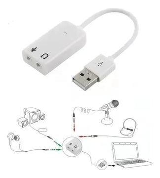 Tarjeta De Sonido Usb Externa Virtual 7.1 Audio Micrófono