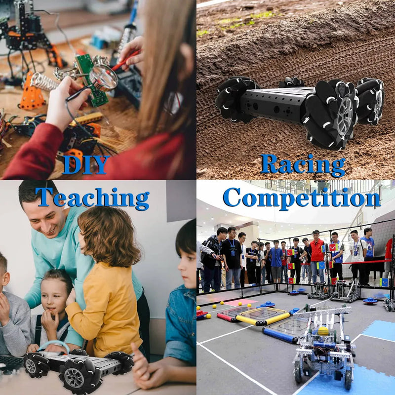 Chasis Robot Car 4wd Omni-direccional Rueda Mecanum 9.6cm Mo Color