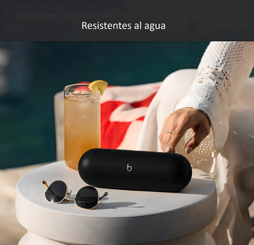 Parlante Bluetooth Beats Pill + Portátil Negro Mate 24 hrs de Autonomía Resistente al Agua Manos Libres