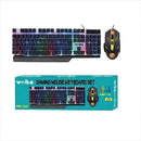 Kit de teclado y mouse gamer Weibo WB-550 Español España de color negro