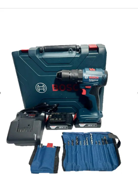 Taladro Percutor Inalambrico Bosch Gsb 185-li Cargador 2 Bat - Azul Oscuro