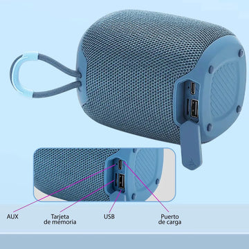 Parlante Portátil Bluetooth Inalámbrico Tws Negro Con Ipx5