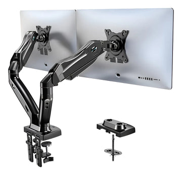 Soporte Monitor Dual Para Pantalla Pc De 17 A 33 Pulgadas Negro