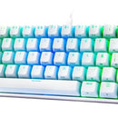 Teclado VSG QWERTY Kailh Brown español latinoamérica color blanco con luz RGB