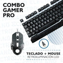 Kit de teclado y mouse gamer Weibo WB-550 Español España de color negro