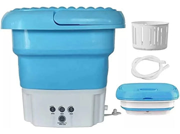 Mini Lavadora Portátil Multifuncional Eléctrica Viajera Rosa