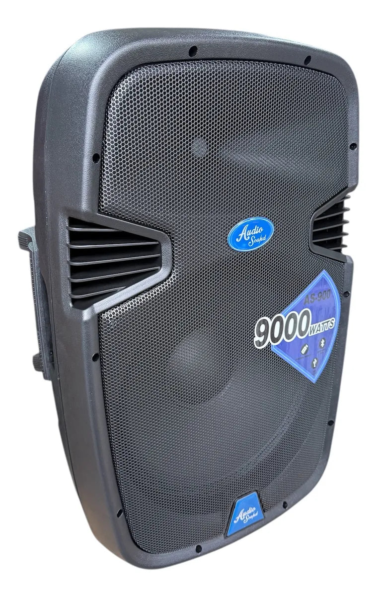 Cabina Activa 15 Audio Sound As-900 Base Y Micrófono 9000w Negro