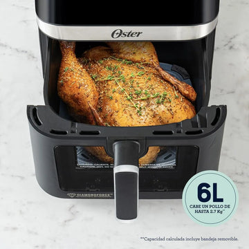 Freidora De Aire Digital Oster 6ltr Diamondforce Air Fryer Negro