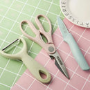 Set De Cuchillos Tijeras Pelador Color Tonos Pastel