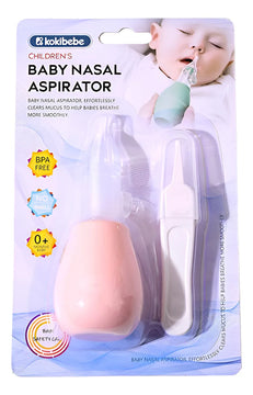 Succionador Nasal + Pinza (unidad) Accesorio Nasal Para Bebe Azul , Rosado