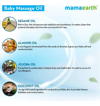 Mamaearth Aceite De Masaje Calmante Para Bebés | Hidrataci.