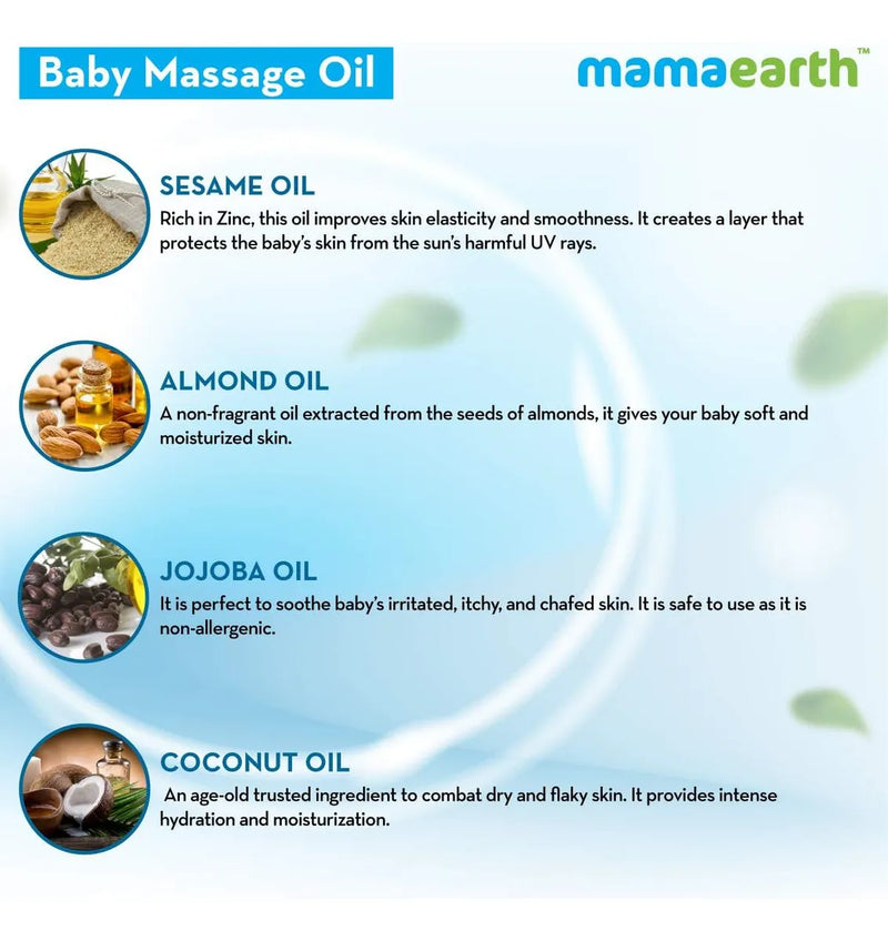 Mamaearth Aceite De Masaje Calmante Para Bebés | Hidrataci.