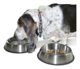Comedero Plato Perro Grande 21 Cmts Diametro En Acero Color Plateado