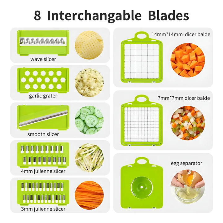 Picador Cortador De Verduras Frutas 1 Set 14 Piezas