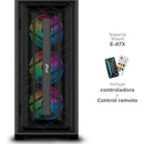 Chasis Gamer E-atx Argb 7 Coolers Argb Jx-125 War Hammer Negro