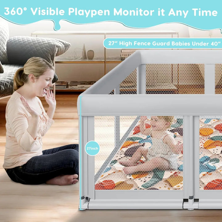 Parque Infantil Ultra Seguro Y Amplio Para Bebés