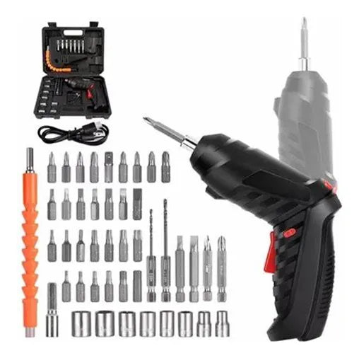 Destornillador Inalambrico Electrico 47 En 1 Recargable - Negro - 50