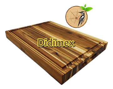 Tabla 40x26cm Cocina Picar Teca + Cera Abeja Tabla Teca
