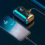 Audífonos Inalambricos Bluetooth F9-5 Tsw Powerbank Batería Color Negro