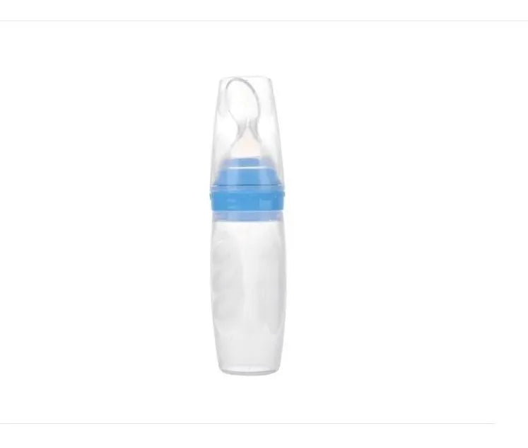 Biberon Con Cuchara En Silicona Para Bebes Color Colores Liso
