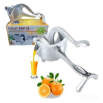 Maquina Exprimidora Frutas Manual Practica Acero Inoxidable Plateado