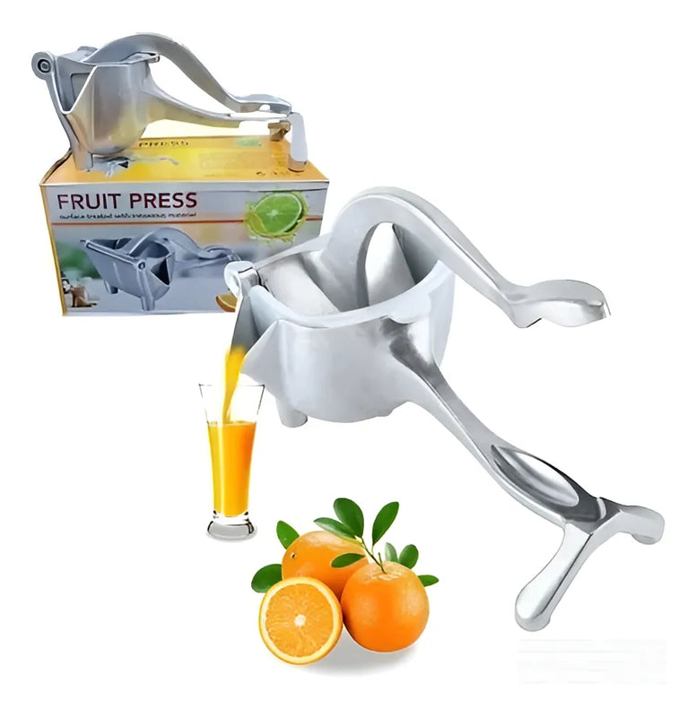 Maquina Exprimidora Frutas Manual Practica Acero Inoxidable Plateado