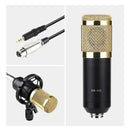 Kit Micrófono Condensador Profesional Con Tarjeta Sonido V8 Dorado