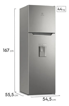 Nevera Electrolux congelador superior no frost 245L inverter gris ERT28F3C4BS